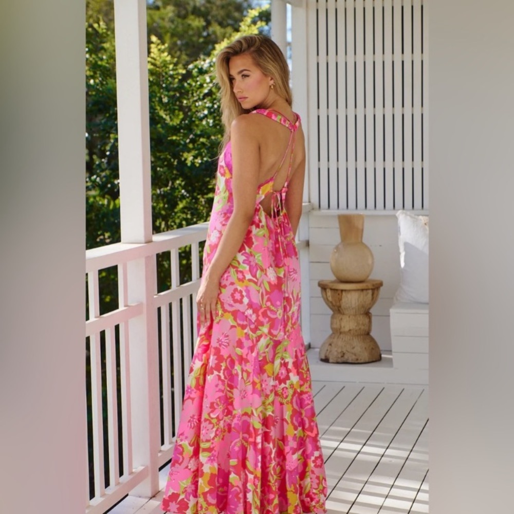Free People Floral Pink All Lace Summer Maxi • Nightgown - Picture 6 of 9